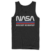 Men's NASA Rocket Scientist Vintage Striped Logo  Adult Tank Top