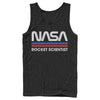 Men's NASA Rocket Scientist Vintage Striped Logo  Adult Tank Top