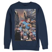 Men's Superman Hidden Hero Glimmer  Adult Sweatshirt