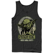 Men's Star Wars Yoda Pinch Me You Will Not  Adult Tank Top