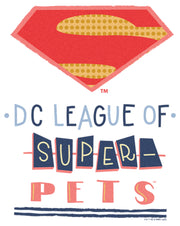 Men's DC League of Super-Pets Dotted Superman Crest  Adult T-Shirt