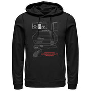 Men's Nintendo NES Controller Part  Adult Pull Over Hoodie