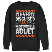 Women's CHIN UP Halloween Responsible Disguise  Adult Sweatshirt