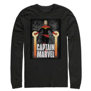 Men's Marvel Captain Marvel In Flight  Adult Long Sleeve Shirt