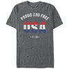 Men's Lost Gods Fourth of July  Proud and Free USA 1776  Adult T-Shirt