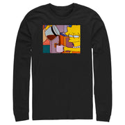 Men's The Simpsons Lisa Needs COFFEE, Sleepy Eyes Wake Up  Adult Long Sleeve Shirt