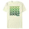 Men's Lilo & Stitch St. Patrick's Day Stitch Lucky Stack  Adult T-Shirt