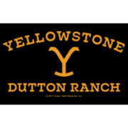 Men's Yellowstone Small Yellow Pocket Dutton Ranch Brand  Adult T-Shirt