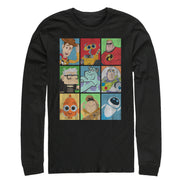 Men's Pixar Character Bingo  Adult Long Sleeve Shirt