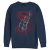 Men's Superman Grunge Hero Flight  Adult Sweatshirt