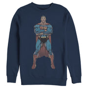 Men's Superman Bold Hero Pose  Adult Sweatshirt