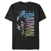 Men's The Batman Distressed Poster  Adult T-Shirt