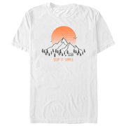 Men's Lost Gods Keep It Simple Mountain  Adult T-Shirt