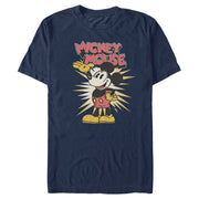 Men's Mickey & Friends Retro Mickey Mouse Greeting  Adult T-Shirt