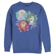 Men's Frozen Character Snowflakes  Adult Sweatshirt