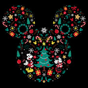 Men's Mickey & Friends Christmas Silhouette  Adult T-Shirt