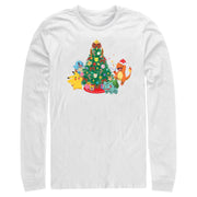 Men's Pokemon Christmas Tree Characters  Adult Long Sleeve Shirt