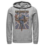 Men's Superman Classic Hero Pose  Adult Pull Over Hoodie