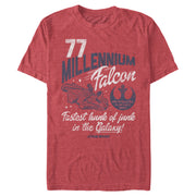 Men's Star Wars Millennium Falcon Fastest Junk 77  Adult T-Shirt