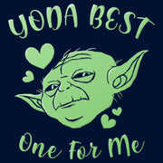 Men's Star Wars Valentine's Day Yoda Best One for Me  Adult Sweatshirt