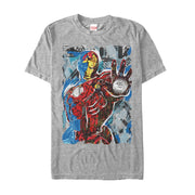 Men's Marvel Iron Man Eclectic Poster  Adult T-Shirt