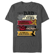 Men's Game of Thrones Father's Day This Dad Is... Four Houses  Adult T-Shirt