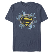 Men's Superman Logo Broken Chain  Adult T-Shirt