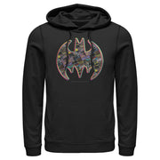 Men's Batman Shield Logo Comic Panel  Adult Pull Over Hoodie