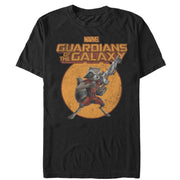 Men's Marvel Guardians of the Galaxy Cartoon Rocket  Adult T-Shirt