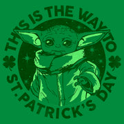 Men's Star Wars: The Mandalorian St. Patrick's Day Grogu This is the Way  Adult T-Shirt