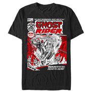 Men's Marvel Ghost Rider Comic Book Cover Print  Adult T-Shirt