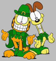 Men's Garfield St. Patrick's Day Odie and Garfield Leprechaun Duo  Adult T-Shirt