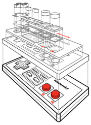 Men's Nintendo Schematic Retro NES Controller  Adult Baseball Tee