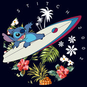 Men's Lilo & Stitch Surfing Tropical Jungle Waves 2002  Adult T-Shirt