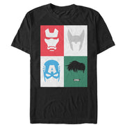 Men's Marvel Avenger Masks  Adult T-Shirt