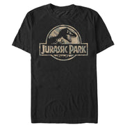 Men's Jurassic Park Camo Logo  Adult T-Shirt