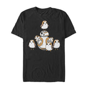 Men's Star Wars The Last Jedi BB-8 Porg Party  Adult T-Shirt