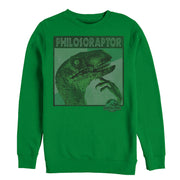 Men's Jurassic Park Deep Thinker Philosoraptor  Adult Sweatshirt