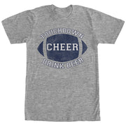 Men's CHIN UP Football Touchdown Cheer Drink Beer  Adult T-Shirt