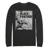 Men's Marvel Black Panther Chalk Print  Adult Long Sleeve Shirt