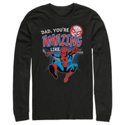 Men's Marvel Dad You're Amazing Like Spider-Man  Adult Long Sleeve Shirt