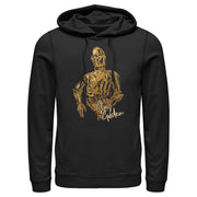 Men's Star Wars: The Rise of Skywalker C-3PO Stay Golden  Adult Pull Over Hoodie