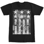 Men's Lost Gods Space American Flag  Adult T-Shirt