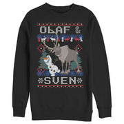 Men's Frozen Ugly Christmas Olaf Sven  Adult Sweatshirt