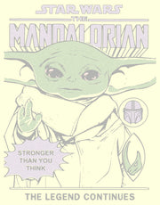 Men's Star Wars: The Mandalorian Grogu Faded Poster  Adult T-Shirt