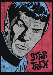 Men's Star Trek: The Animated Series Spock Comic Poster  Adult T-Shirt