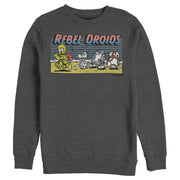 Men's Star Wars: The Rise of Skywalker Rebel Droids Cartoon  Adult Sweatshirt