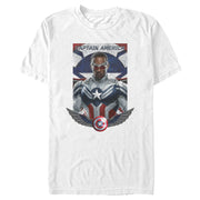 Men's Marvel The Falcon and the Winter Soldier Captain America Shield Wings  Adult T-Shirt