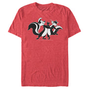 Men's Looney Tunes Pep� Le Pew and Penelope Dancing  Adult T-Shirt