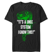 Men's Jurassic Park It's A Unix System I Know This  Adult T-Shirt